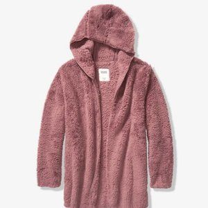 Victoria's Secret PINK Hooded Sherpa Cardigan M/L